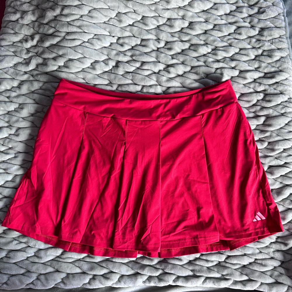 Adidas Red Pleated Skort